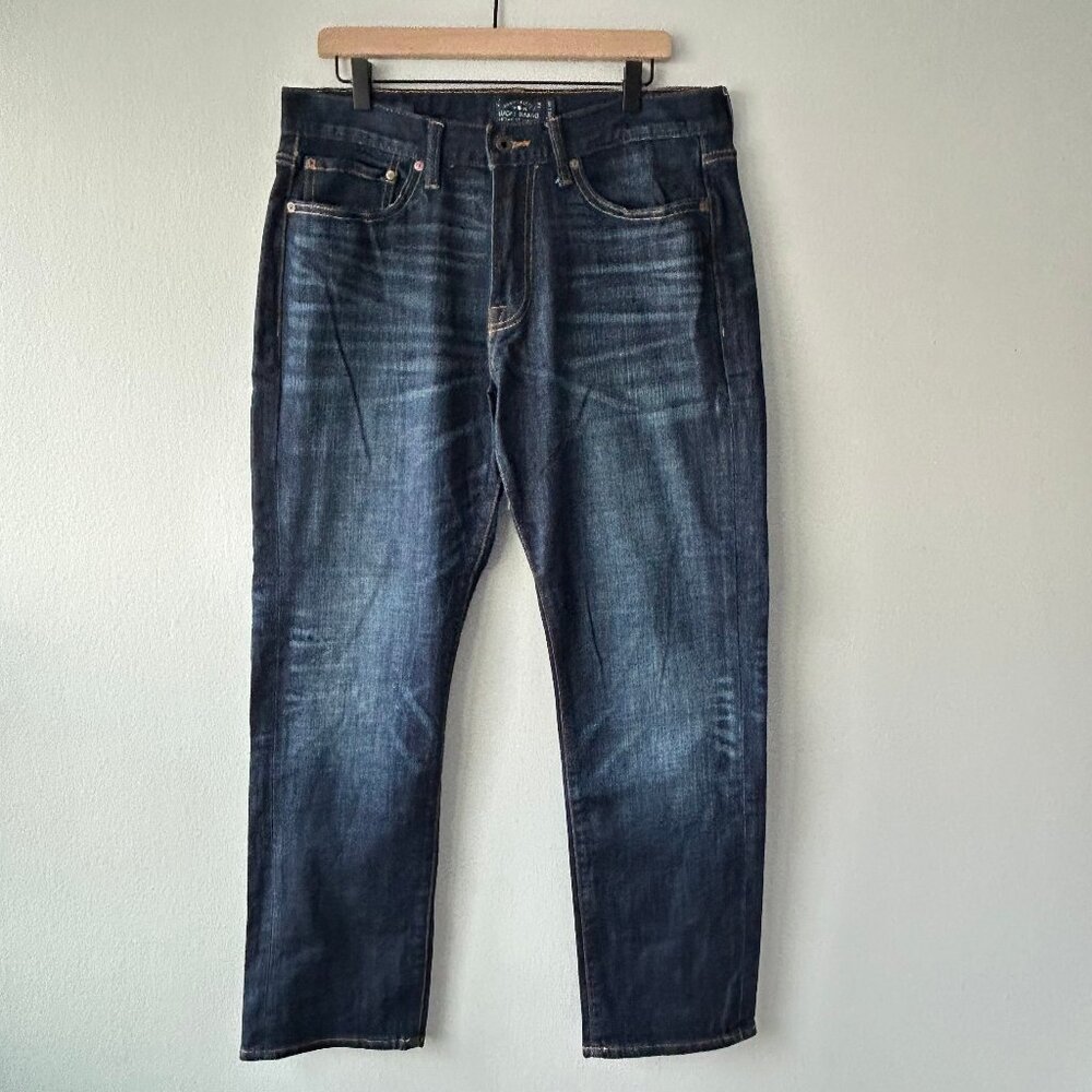 Lucky Brand 410 Athletic Fit Jeans Mens 33x30 Dark Wash Denim Straight Leg - Picture 2 of 10